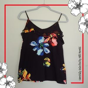 Mossimo Floral Ruffle Shirt Size XS